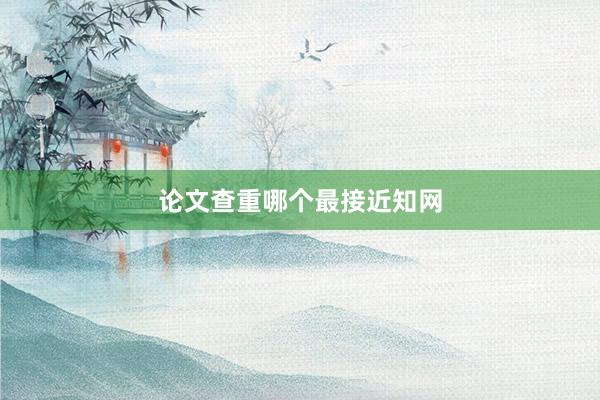 论文查重哪个最接近知网